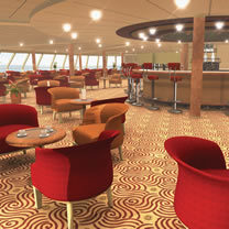 Uno de los elegantes Lounges a bordo del Arcadia